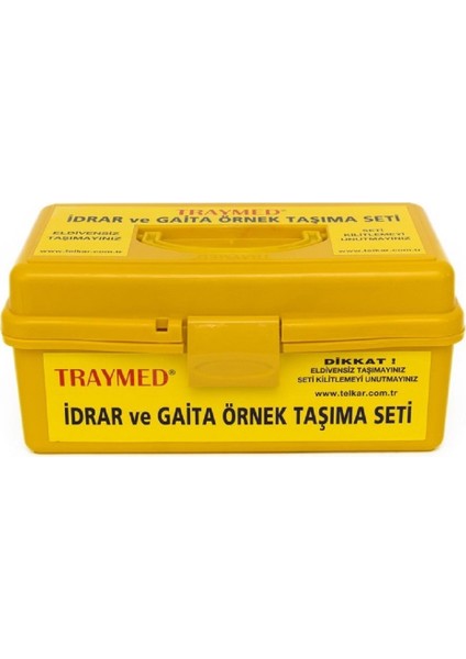 1 Adet İdrar-Gaita Örnek Taşıma Seti- Sarı