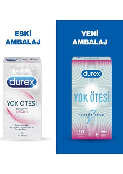 Yok Ötesi Ekstra İnce Ekstra Zevk Prezervatif 10'lu