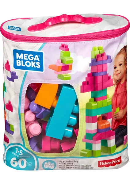 Mega Bloks 60'lı Blok Torbaları Pembe