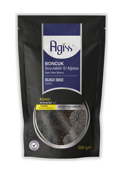 Agiss Siyah Inci Boncuk Granül Sir El Ağdası 250GR 2'li Set + Spatula + Lif + Kalemparf