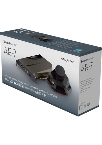 Sound Blaster Ae-7 - Hi-Res- Dahili Pcıe Ses Kartı, Dört Çekirdekli Işlemci, 127DB Dnr Ess Saber 9018 Dac, X Bi-, 5.1 / 7.1 Hd, Dolby Dts