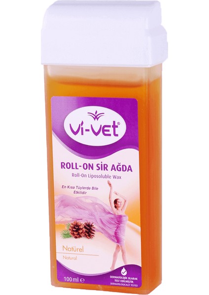 Vivet Natural Kartuş Roll On Sir Ağda 100MLX3'LÜ+BEZ+KALEMPAR