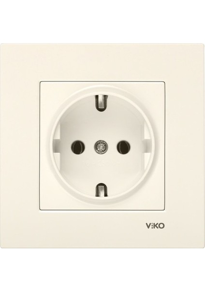 Karre Krem Topraklı Priz