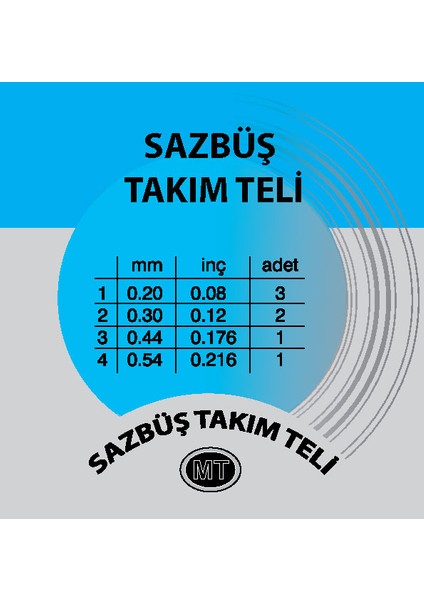 Sazbüş Takım Bağlama Saz Teli