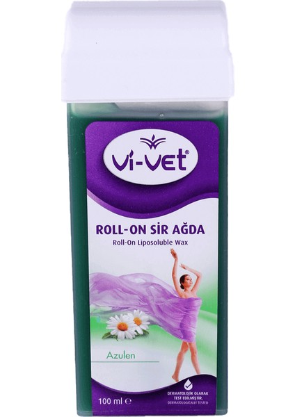 Vivet Azulen Kartuş Roll On Sir Ağda 100 ml x 3'LÜ + Bez + Kalempar