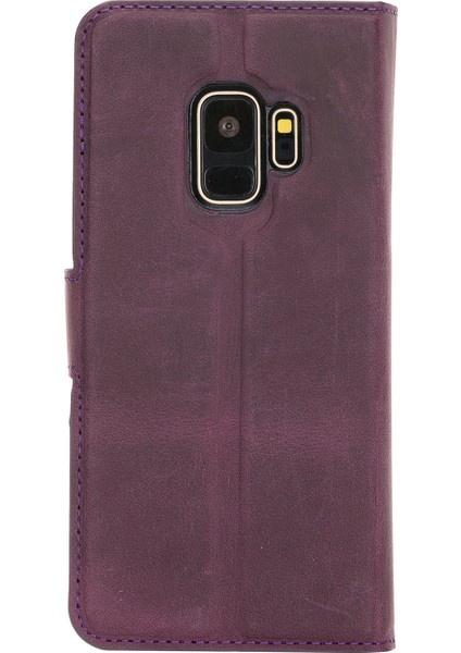 Samsung Galaxy S9 Mor Deri Cüzdan Telefon Kılıfı fiyatları