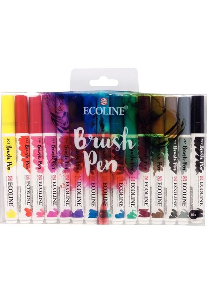 Ecoline Brush Pen Fırça Uçlu Kalem Seti 15 Renk