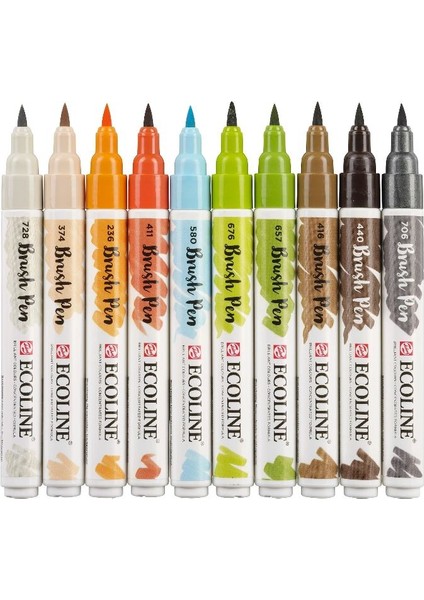 Ecoline Brush Pen Fırça Uçlu Kalem Seti 10 Renk Archıtect Colors fiyatları