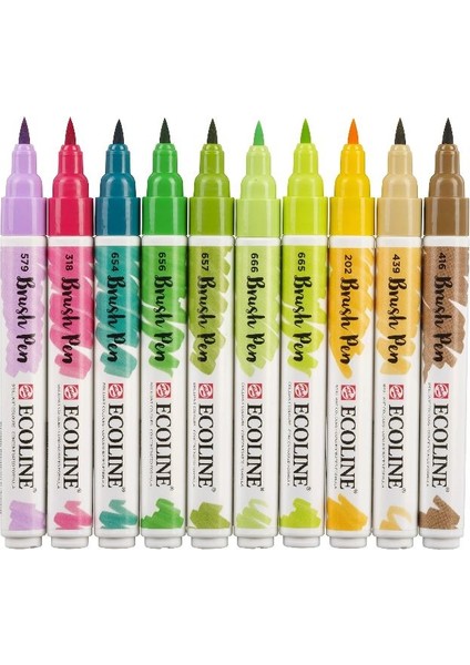 Ecoline Brush Pen Fırça Uçlu Kalem Seti 10 Renk Botanıc Colors fiyatları
