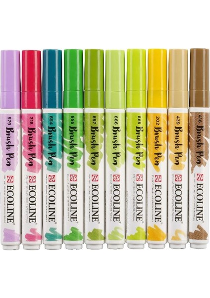 Ecoline Brush Pen Fırça Uçlu Kalem Seti 10 Renk Botanıc Colors modelleri