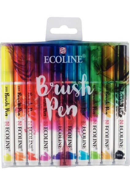Ecoline Brush Pen Fırça Uçlu Kalem Seti 10 Renk