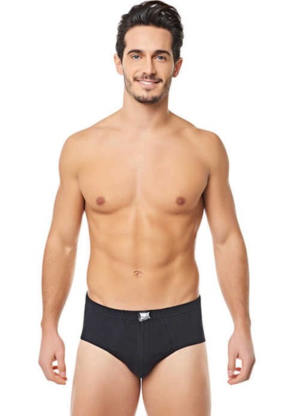 Erkek Üçlü Siyah Kom Slip 0109
