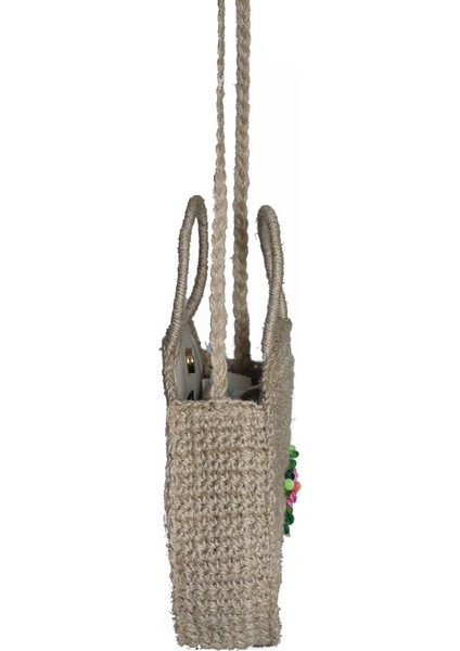 Kadın Çiçek Detaylı El Yapımı Hasır Çanta fiyatları