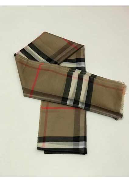 Ela Şal % 20 Ipek Burberry Kadın  Şal