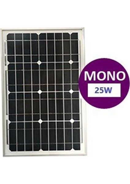 25W Monokristal Güneş Paneli
