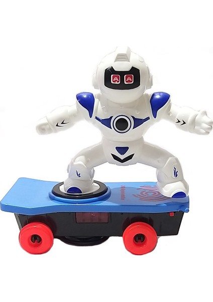 Sesli Işıklı Kaykaylı Oyuncak Robot