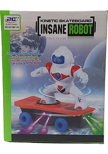 Sesli Işıklı Kaykaylı Oyuncak Robot