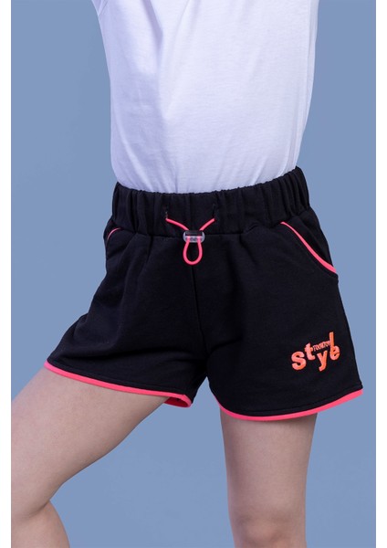 Toontoy Kız Çocuk Beli Ayarlanabilir Iki Yanı Cepli Şort