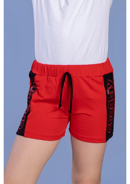 Toontoy Kız Çocuk Iki Yanı Garnili Creativ Nakışlı Şort