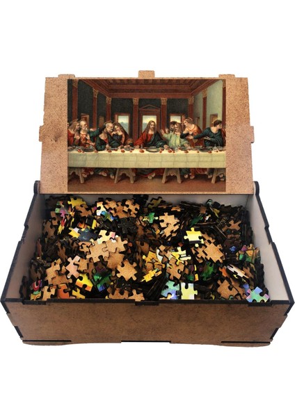 Son Akşam Yemeği 1000 Parça Ahşap Puzzle Yapboz