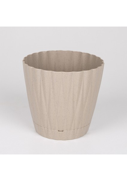 Plastik Istiridye Saksı No:1 Bej 0,9 Litre 12X11 cm