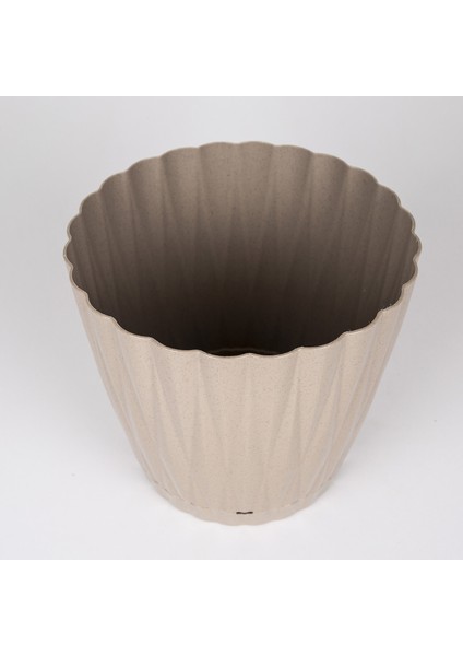 Plastik Istiridye Saksı No:1 Bej 0,9 Litre 12X11 cm