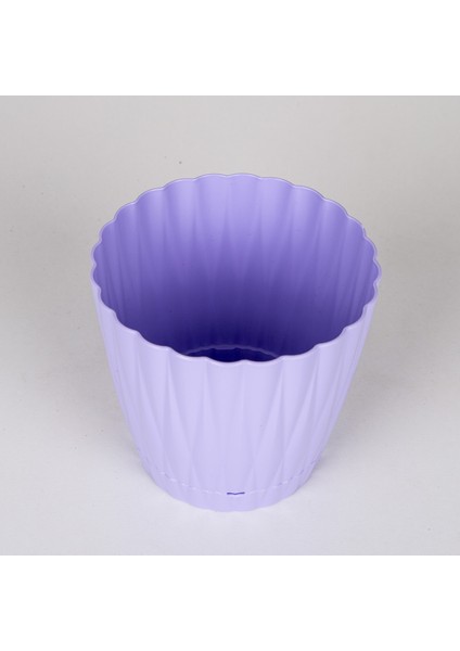 Plastik Istiridye Saksı No:1 Lila 0,9 Litre 12X11 cm