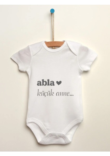 Bebek Abla Küçük Anne Baskılı Body Zıbın