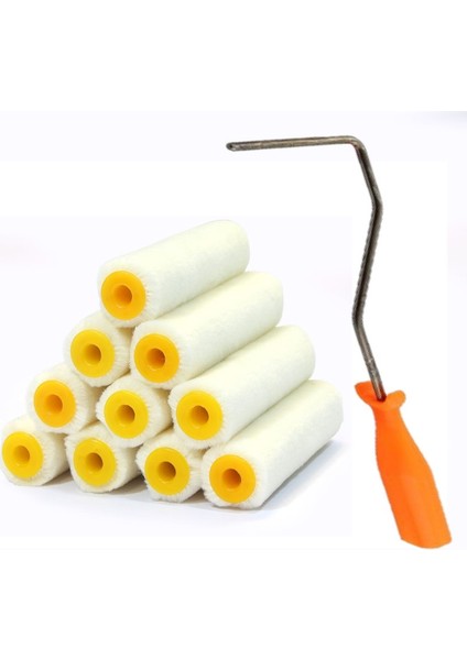10 cm Kadife (Moher) Rulo 10 Adet + Sap