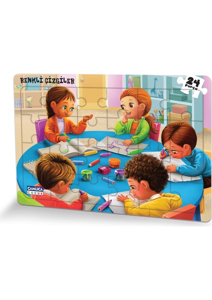 Renkli Çizgiler – (Eğlenceli Puzzle 5)