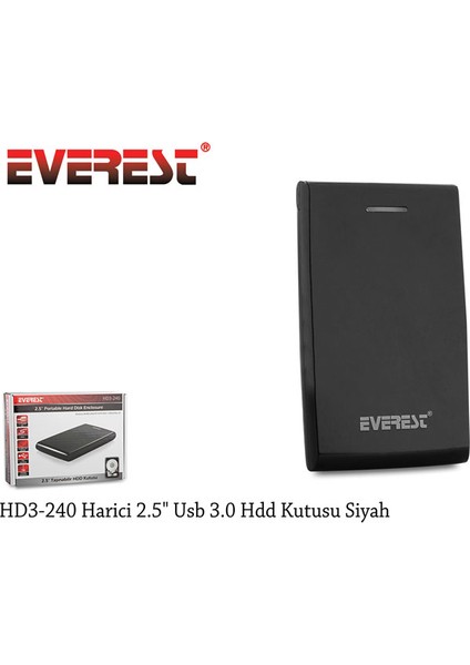 Hd3-240 Harici 2.5` Usb 3.0 Hdd Kutusu Siyah