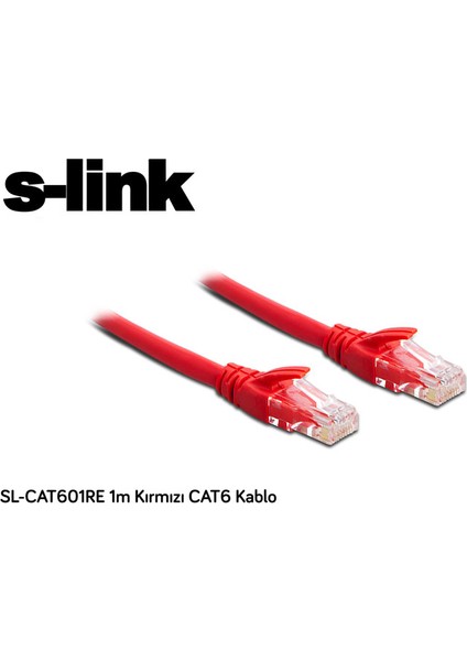 Sl-Cat601re 1M Kırmızı Cat6/Utp Patch Kablo