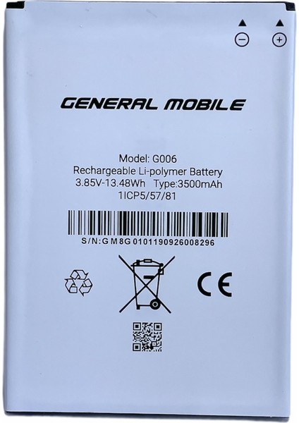 General Mobile Gm8 Go 3500MAH Batarya