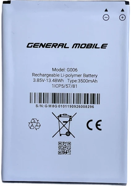 General Mobile Gm8 Go 3500MAH Batarya