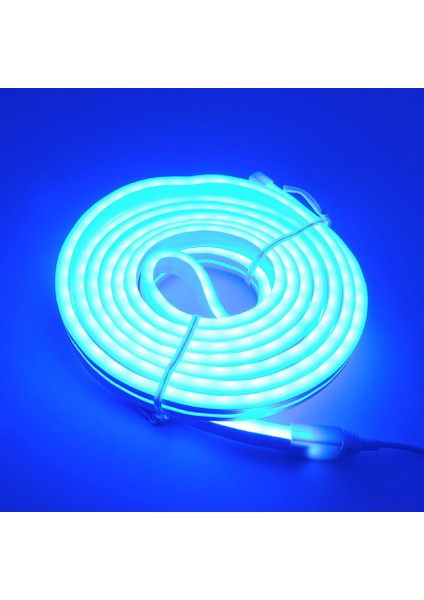 Neon Şerit LED Işık 3 Çip Rgb 5 Metre Kumandalı 220V