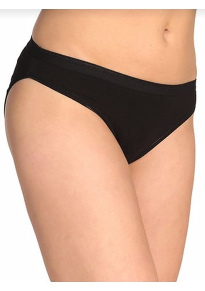 Kadın 12 Li Siyah Bikini Külot