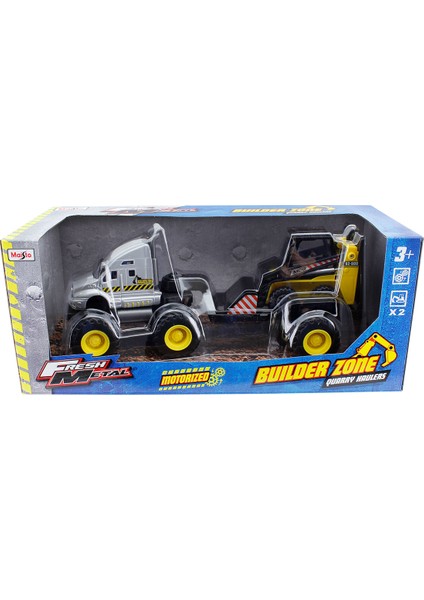 Builder Zone Taşıyıcı Tır Seti - Gri Tır