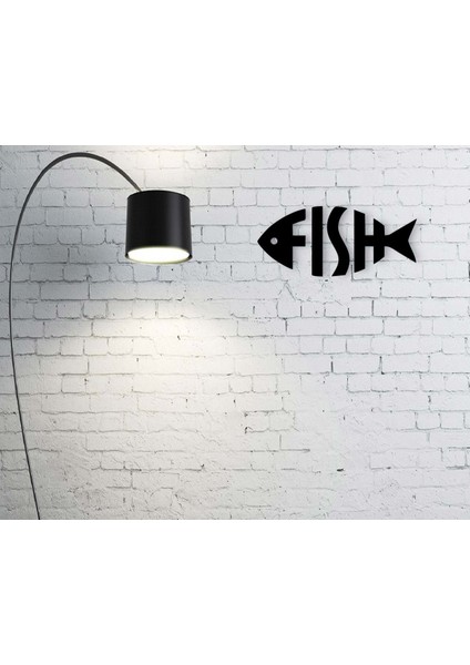 Gift Fish Tasarımlı Ahşap Duvar Yazısı