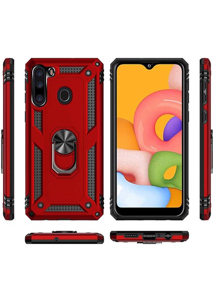 Samsung Galaxy A21 Kılıf Standlı Magnet Mıknatıslı Yüzük Armored Zırhlı Kapak fırsatları