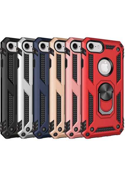 Apple iPhone 7 Kılıf Tank Zırh Yüzüklü Mıknatıslı Standlı Kapak (Vega) modelleri