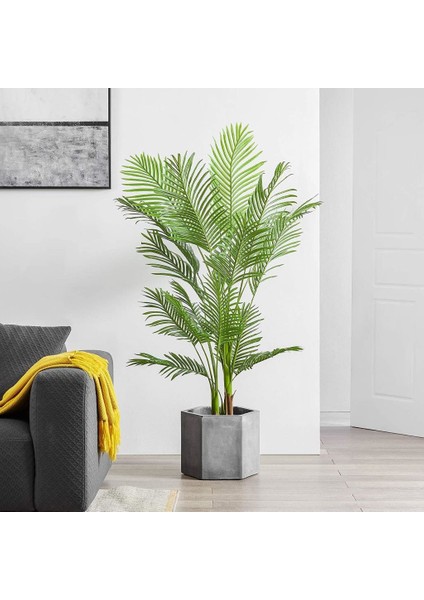 Yapay Ağaç Areka Ağacı Palmiye Ağacı Salon Bitkisi 180CM 17YAPRAK