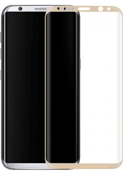 Samsung Galaxy G950 S8 Uyumlu Full Cam Koruyucu Gold