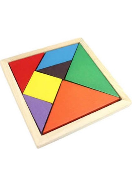 Ahşap Eğitici Oyuncak Bultak+Geometrik Set +Tangram+Kule 4lü Set