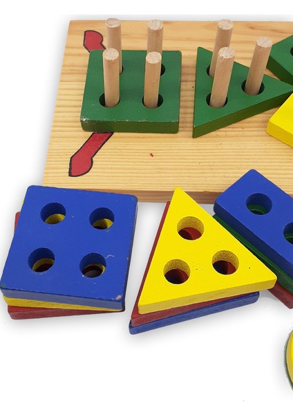 Hambag Ahşap Eğitici Geliştirici Eğitici Bultak Geometrik Şekiller