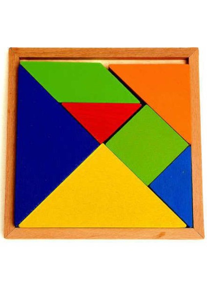Hambag 64 Parça Kutulu Matematik Öğrenme Seti Tangram li modelleri
