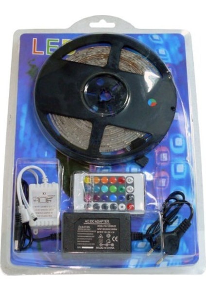 Kumandalı 5m Rgb LED Işık 16 Renk Tek Çip