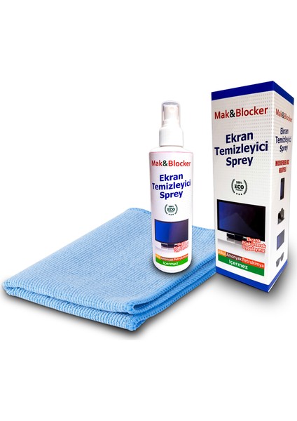 Tv Ekran Temizleme Spreyi 250 ml + Mikrofiber Temizleyici Bez