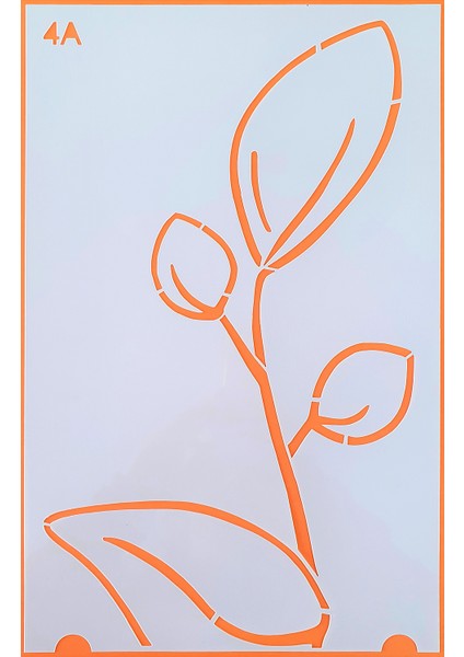 Stencil Şablon Floral