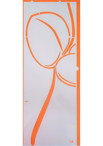 Stencil Şablon Floral