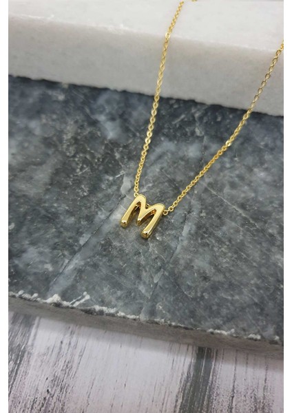 Üç Boyutlu Harf Kolye Mini M